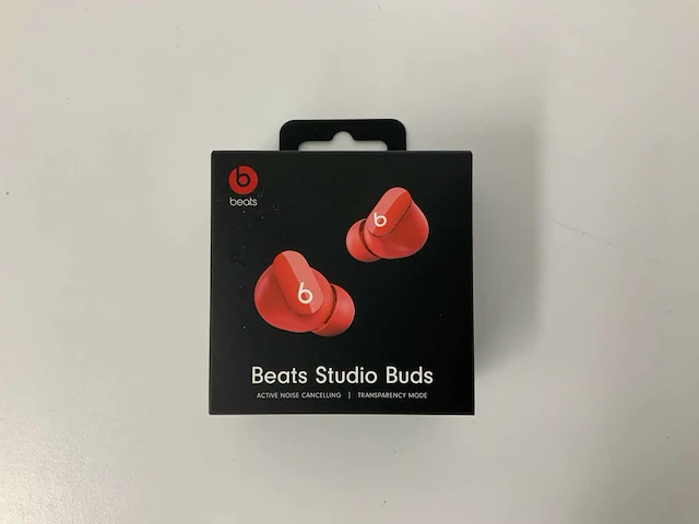 Beats studio buds red, draadloze ruisonderdrukkende oortjes - mj503zm/a - afbeelding 1 van  3