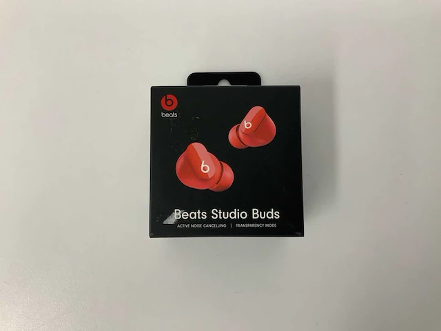Beats studio buds red, draadloze ruisonderdrukkende oortjes - mj503zm/a - afbeelding 1 van  3