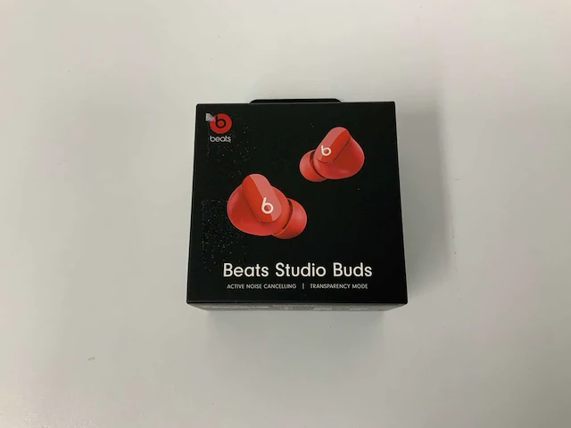 Beats studio buds red, draadloze ruisonderdrukkende oortjes - mj503zm/a - afbeelding 1 van  3