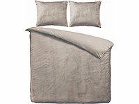 Beau maison - velvet dekbedovertrek - taupe (32x) - afbeelding 1 van  2