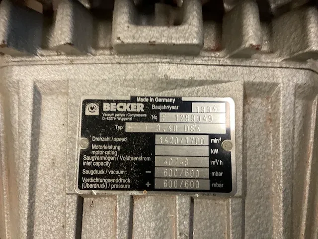 Becker t3.40 dsk vacuumunit - afbeelding 5 van  5