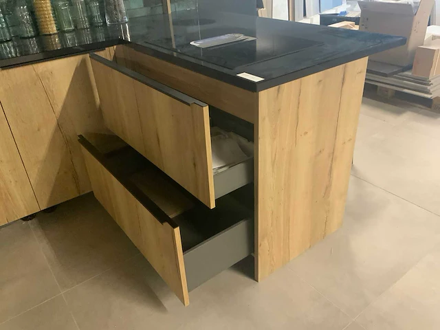 Beckerman tessina oak natural keuken u-opstelling - afbeelding 9 van  21