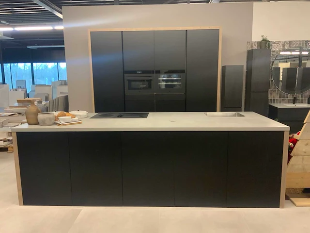 Beckermann keuken eiland opstelling denver classic oak greige zwart - afbeelding 12 van  34