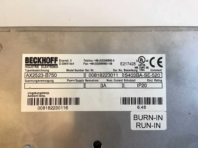 Beckhoff ax2523-b750 servo drive (2x) - afbeelding 6 van  6
