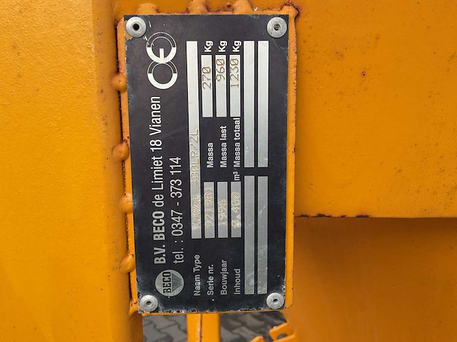 Beco - kubel 400lr/zl - betonkubel - afbeelding 5 van  5