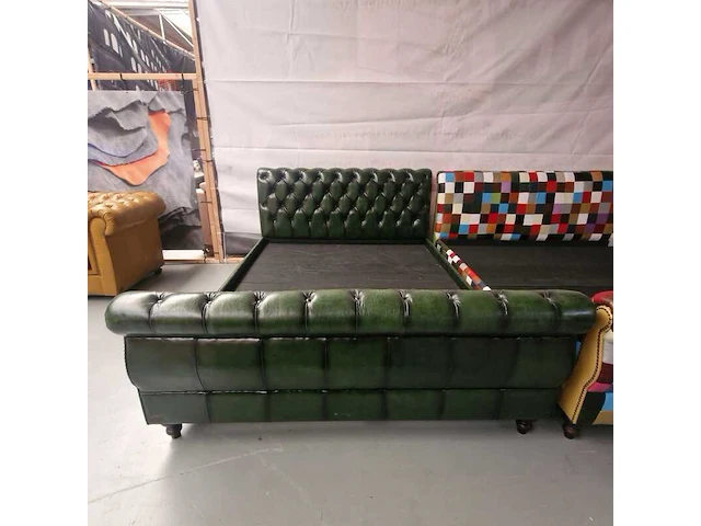 Bed chesterfield, lester, groen - afbeelding 1 van  4