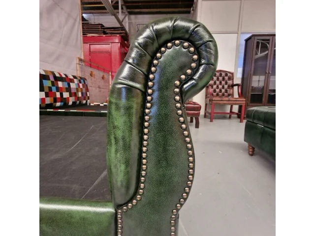 Bed chesterfield, lester, groen - afbeelding 3 van  4