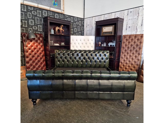 Bed chesterfield, lester, groen - afbeelding 1 van  6