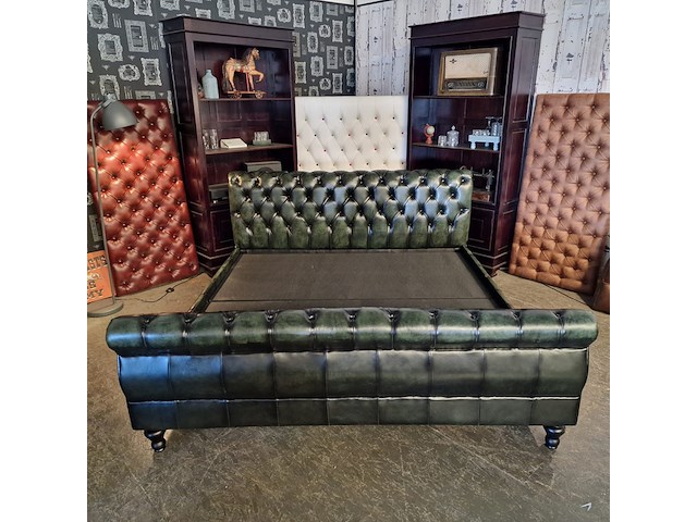 Bed chesterfield, lester, groen - afbeelding 2 van  6