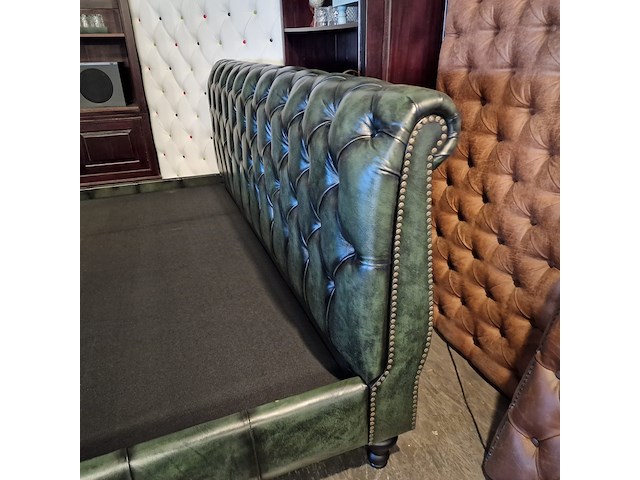 Bed chesterfield, lester, groen - afbeelding 5 van  6