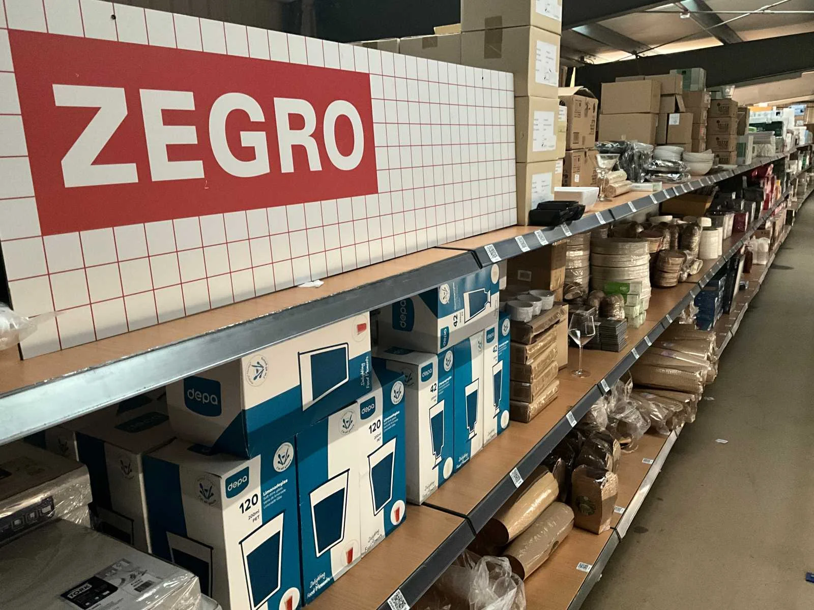 Bedrijfsbeëindiging horecagroothandel zegro – ongebruikte apparatuur en benodigdheden