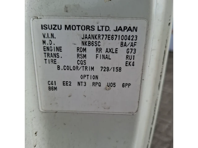 Bedrijfswagen isuzu, n-serie 3.0 nkr 77 ea, bouwjaar 2007 - afbeelding 5 van  43