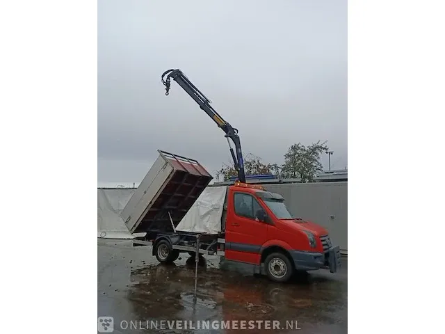 Bedrijfswagen kipper volkswagen, crafter met hmf 340 kraan, bouwjaar 2010 - afbeelding 13 van  44