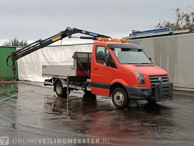 Bedrijfswagen kipper volkswagen, crafter met hmf 340 kraan, bouwjaar 2010 - afbeelding 12 van  44