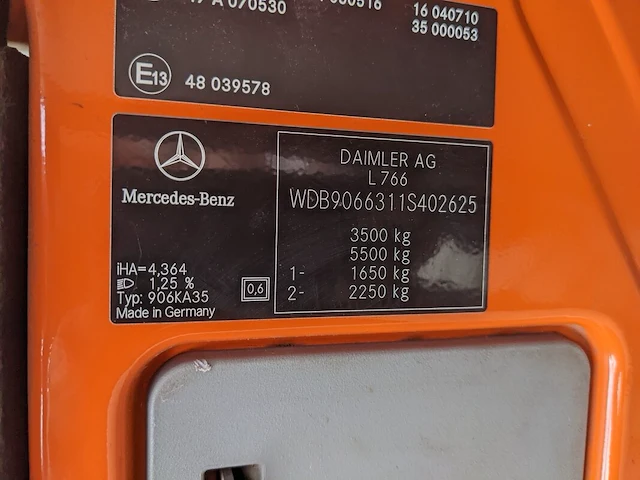 Bedrijfswagen, mercedes-benz, 906 ka 35 sprinter 310cdi, oranje, 2009 - afbeelding 19 van  58