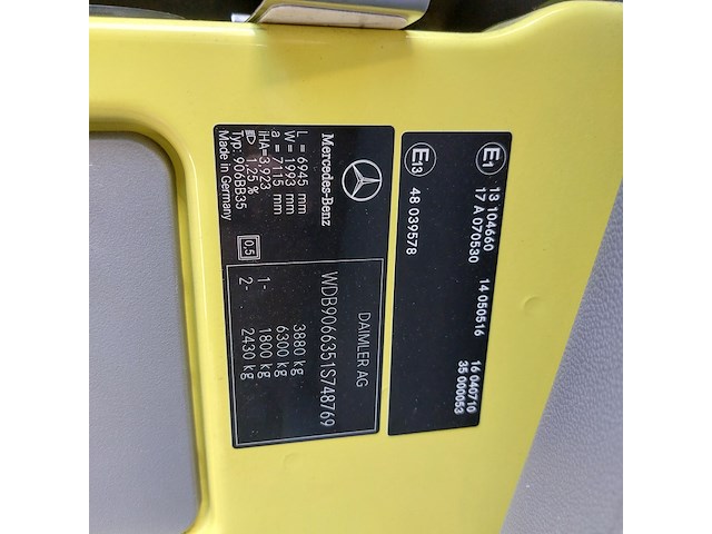 Bedrijfswagen mercedes-benz, sprinter (camper ingericht), geel, bouwjaar 2013 - afbeelding 66 van  69