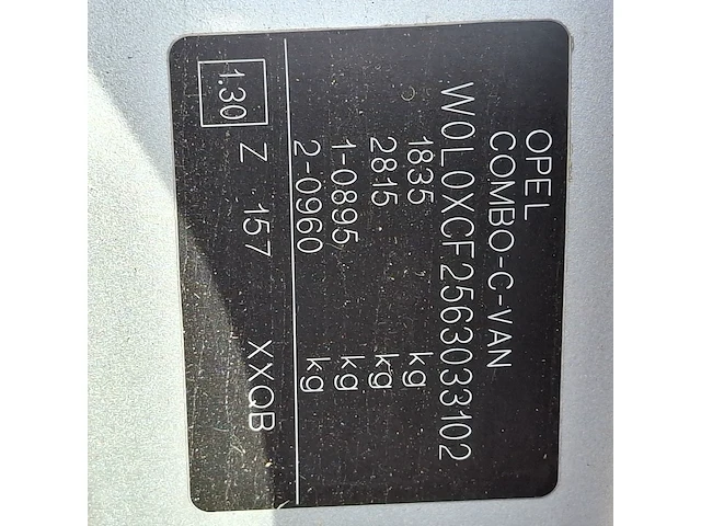 Bedrijfswagen opel, combo 1.3 cdti, bouwjaar 2006 - afbeelding 11 van  49