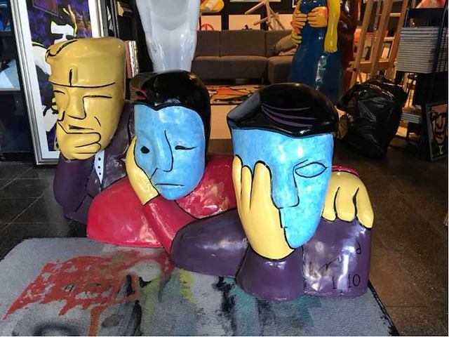 Beeld herman brood “zien horen zwijgen xxl” - afbeelding 2 van  8