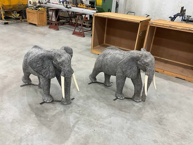 Beeld olifant (2x) - afbeelding 1 van  10