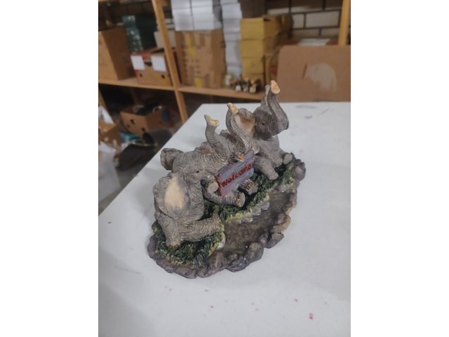 Beeld olifanten 22x12x13 cm aantal 1 stuks. - afbeelding 6 van  7