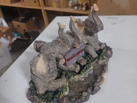 Beeld olifanten 22x12x13 cm aantal 1 stuks. - afbeelding 6 van  7