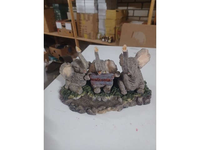 Beeld olifanten 22x12x13 cm aantal 1 stuks. - afbeelding 1 van  7