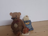 Beertje met typmachine 10x10cm nr j302 aantal 3 stuks. - afbeelding 1 van  5