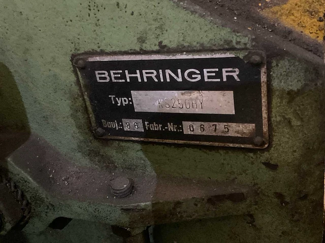 Behringer beugelzaagmachine - afbeelding 6 van  6