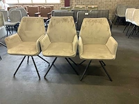 Beige belaire eetkamerstoel (3x) - afbeelding 4 van  9