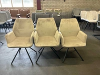 Beige belaire eetkamerstoel (3x) - afbeelding 5 van  9