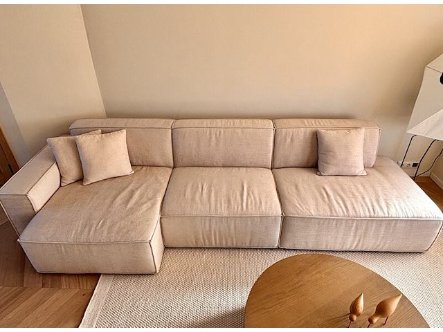 Beige elementen bank in rechtse opstelling, 2025 - afbeelding 2 van  12