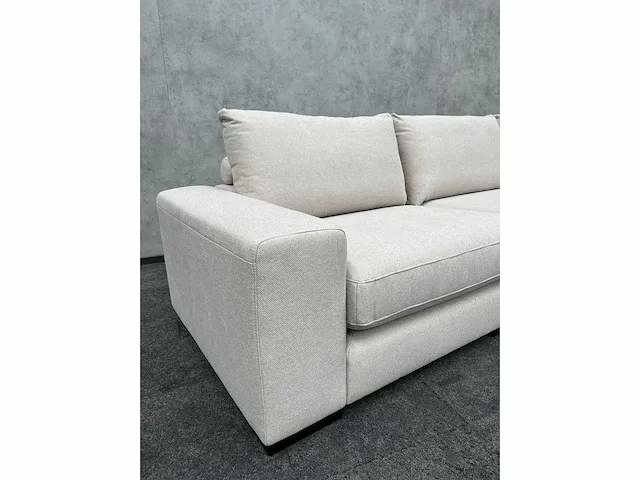 Beige hoekbank met chaise longue - ongebruikt - luxe stof - afbeelding 16 van  27