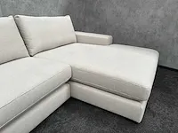 Beige hoekbank met chaise longue - ongebruikt - luxe stof - afbeelding 17 van  27
