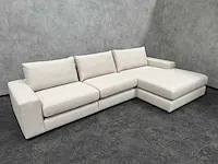 Beige hoekbank met chaise longue - ongebruikt - luxe stof - afbeelding 20 van  27