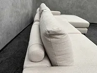Beige hoekbank met chaise longue - ongebruikt - luxe stof - afbeelding 6 van  27