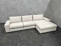 Beige hoekbank met chaise longue - ongebruikt - luxe stof - afbeelding 8 van  27