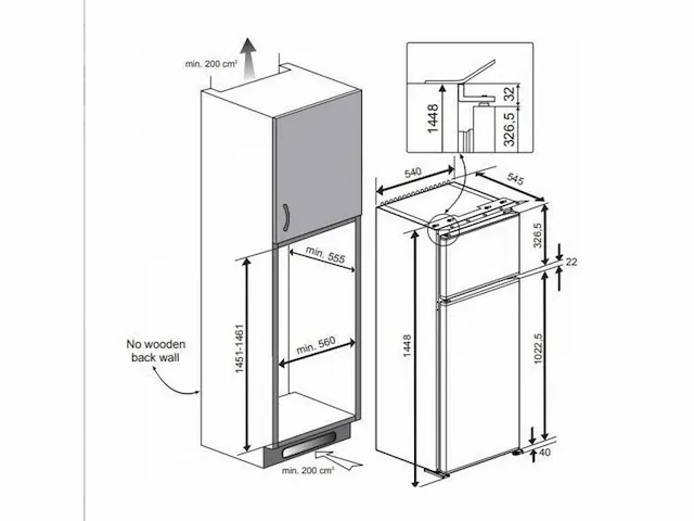 Beko - bdsa250k3sn lh - koel-vriescombinatie - afbeelding 3 van  8