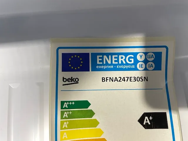 Beko - bfna247e30sn - vriezer (c) - afbeelding 2 van  2