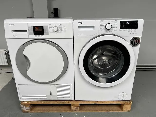 Beko - wasmachine + beko droger - afbeelding 1 van  11