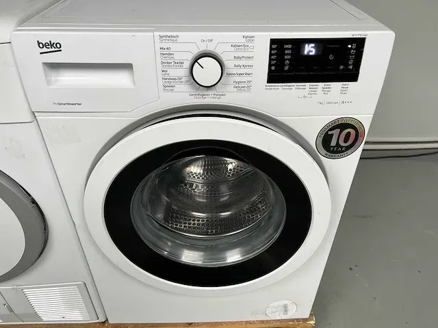 Beko - wasmachine + beko droger - afbeelding 5 van  11
