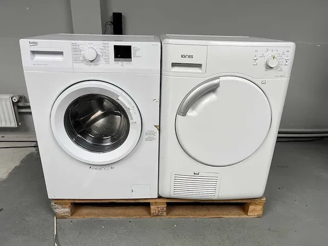Beko - wasmachine + ignis droger - afbeelding 1 van  10