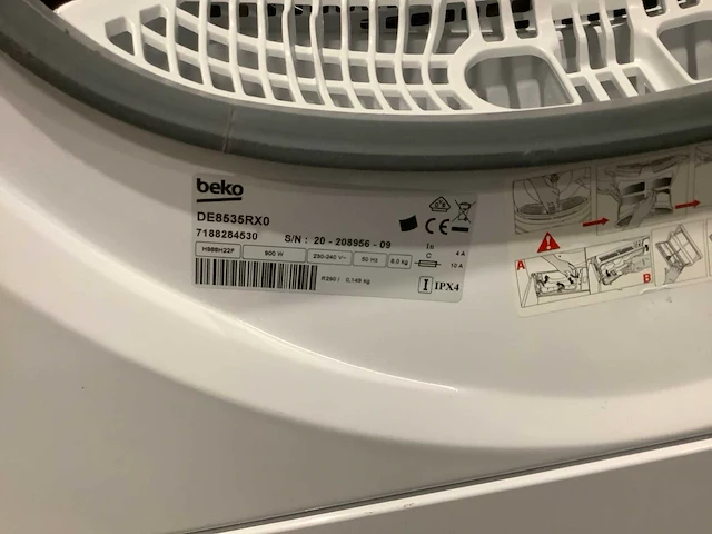 Beko de 8535 rx0 wasdroger - afbeelding 7 van  8