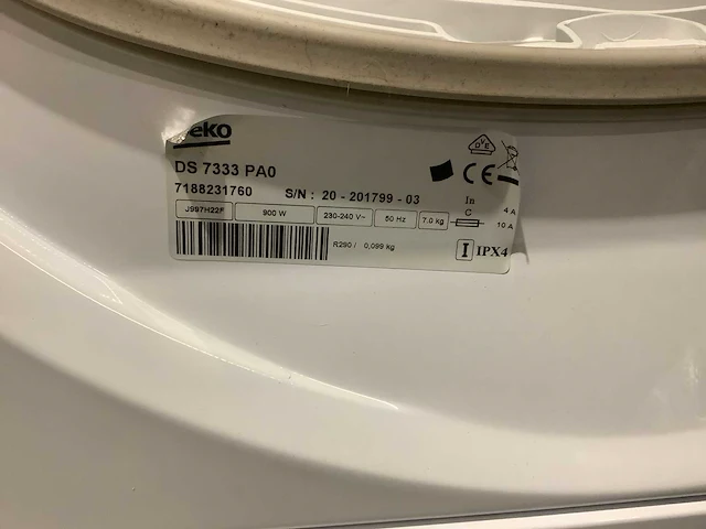 Beko ds 7333 pao wasdroger - afbeelding 7 van  8