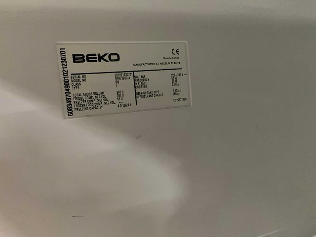 Beko rrn2260a koelvries combinatie - afbeelding 5 van  5