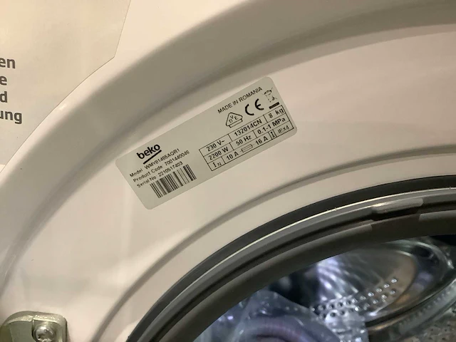 Beko wmy81465aqr1 wasmachine - afbeelding 7 van  8