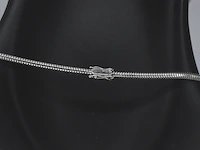 Belangrijk collier met een grote peer vorm diamant van 3.50 carat en natuurlijke diamanten - afbeelding 8 van  9