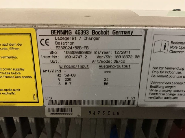 Belatron - 24v 50a - acculaders - 2011 - afbeelding 3 van  3