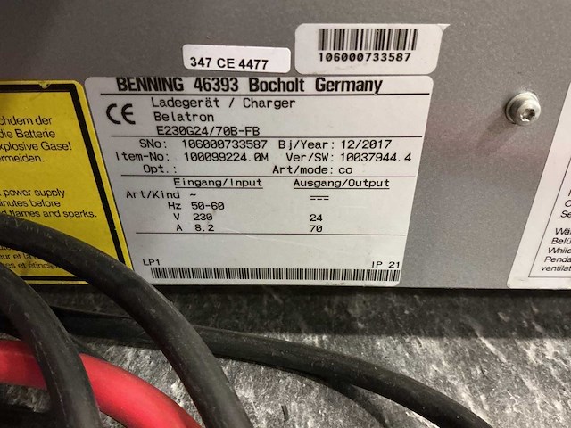 Belatron - 24v 70a - battery chargers - 2017 - afbeelding 2 van  2