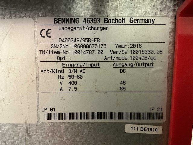 Belatron - 48v 85a - acculaders - 2016 - afbeelding 2 van  2