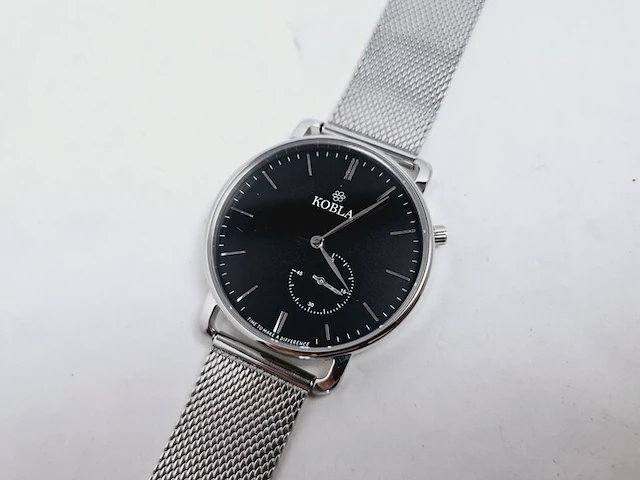 Belgisch juweliershorloge - sharkmesh milanese model - afbeelding 1 van  6